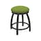 Holland Bar Stool Co 18" Swivel Vanity Stool, Pewter Finish, Canter Kiwi Green Seat 80218PW009 - alternate 1